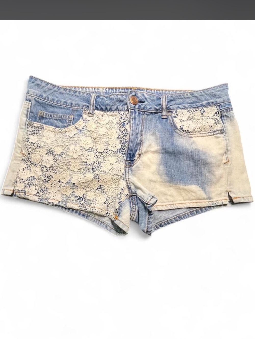 American Eagle Denim & Lace Shortie, 14.
